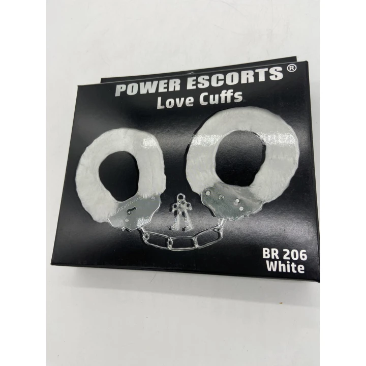 Kajdanki metalowe z futerkiem - Love Cuffs, kluczyk w zestawie, idealne do zabaw miłosnych