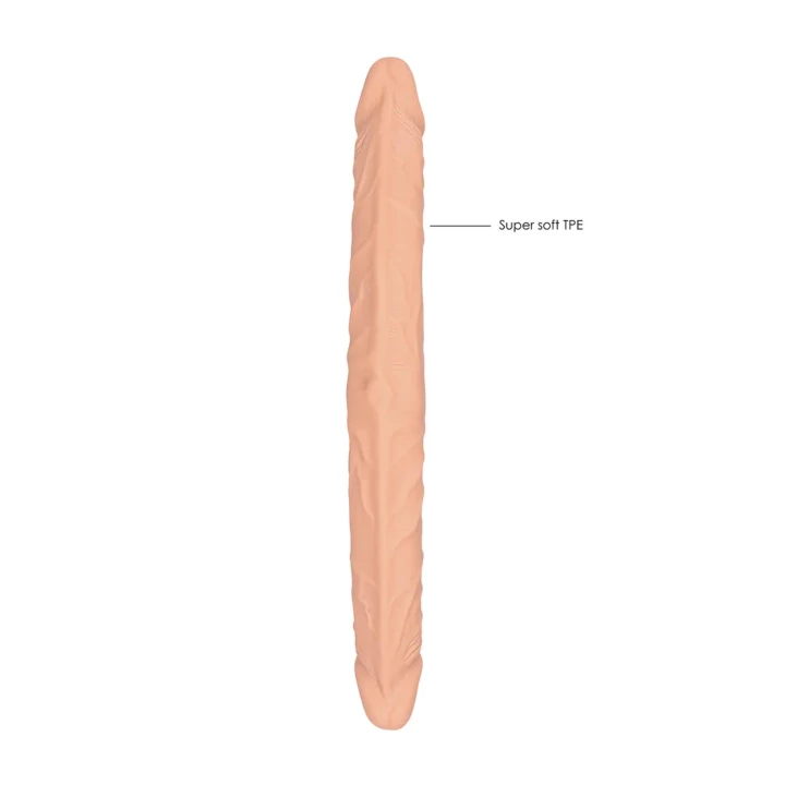 Dildo Double Dong - 36 cm, Skóra TPE, Realistyczny Kształt i Struktura