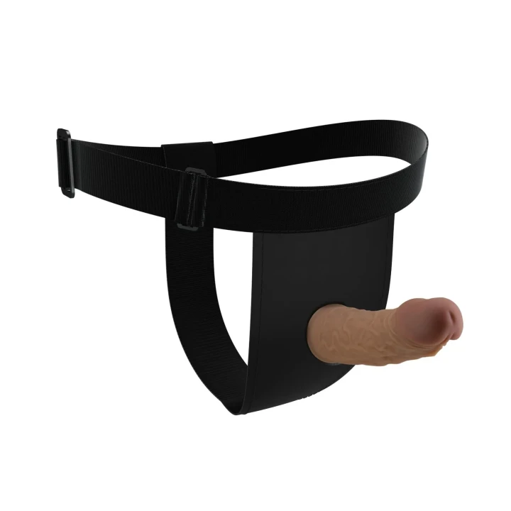 Strap-on Dildo PRETTY LOVE - Houston, 6,8'' silikonowy, regulowana uprząż