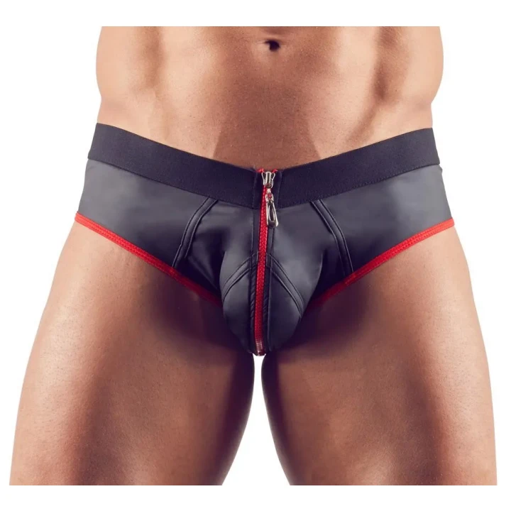 Jockstrap męski - matowy połysk, neoprenowo-gumowy, 90% poliester, 10% spandex