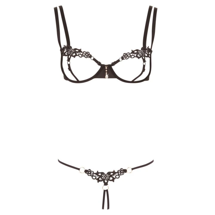 Biustonosz COTTELLI LINGERIE minimalistyczny XL z haftem i regulowanymi ramiączkami