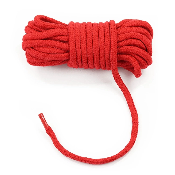 Lina do bondage 10m, Bawełna, 8mm, czerwony - Shibari Series