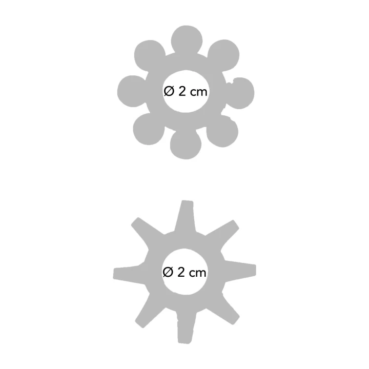 Pierścienie do penisa Power Stretchy, TPE, 2 sztuki, 2 cm średnicy