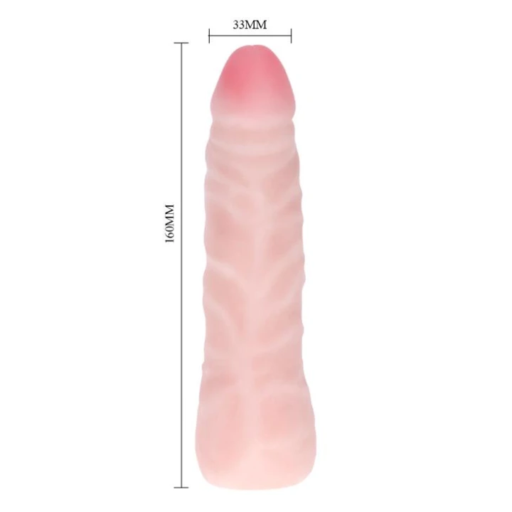 Dildo BAILE - Realistyczny materiał TPR, teksturowany trzon, falliczna główka