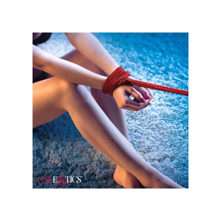 Linka BDSM Scandal, 10m, Bawełna/Poliester, Czerwona, Idealna do wiązania