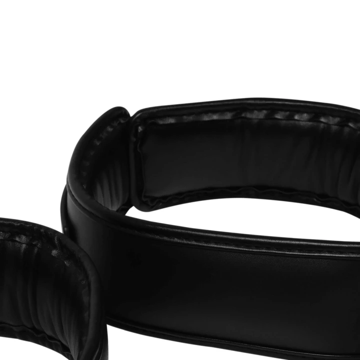 Kajdanki do rąk i ud - Regulowane, skóra PU, czarne