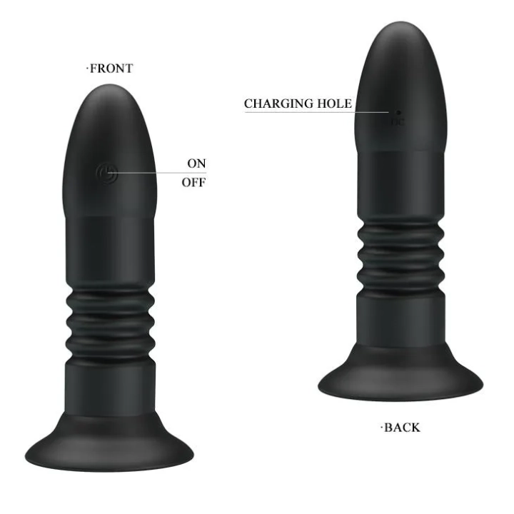 Wtyczka analna PRETTY LOVE - Magic Jingers z 4 funkcjami wibracji i przyssawką