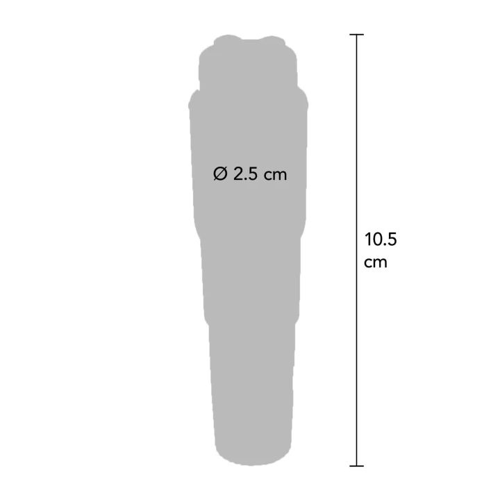 Masażer kieszonkowy typu Pocket Rocket - ABS, 4 załączniki, 10.5 cm długości