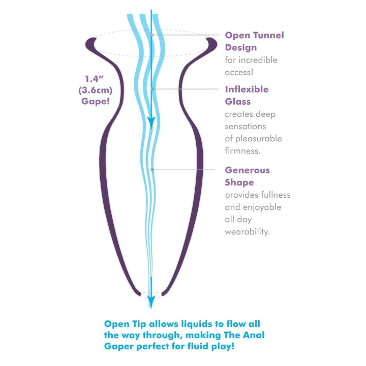 Gaper analny Anal Fantasy Elite, szkło borokrzemowe, ergonomiczny kształt, przezroczysty
