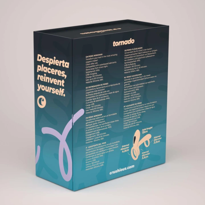 Pierścień wibrujący CRUSHIOUS Tornado, 12cm, 10 trybów wibracji, rotacja