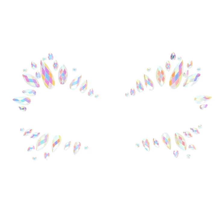 Naklejki body jewelry - świecące w ciemności, 90% żywica, efekt blasku na twarzy