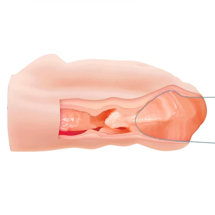 Masturbator realistyczny CRAZY BULL - TPR, wodoodporny, ciasny tunel żeberkowany