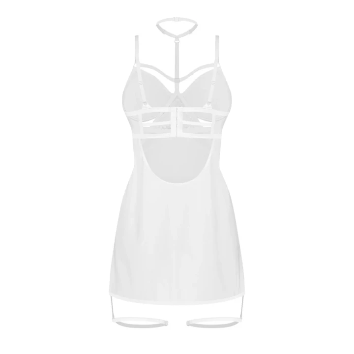 Bodysuit OBSESSIVE z Fiszbinkami, Chokerem, Koronką i Regulowanymi Ramiączkami