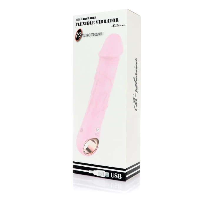 Wibrator Elastyczny, USB, 10 Funkcji, Wodoodporny, Silikon Medyczny
