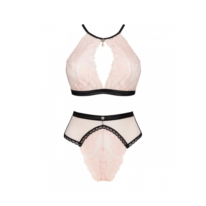 Komplet bielizny, OBSESSIVE Lilines, S/M, koronkowy, regulowane ramiączka, wygodny krój