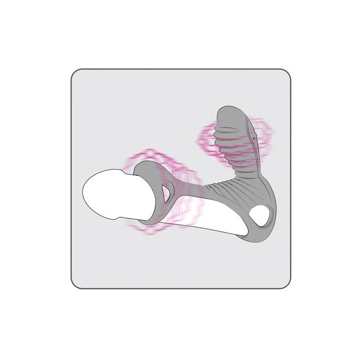 Nakładka wibracyjna CLIMAX GLADIATOR F + LRS, silikon medyczny, wodoodporna, 10 trybów