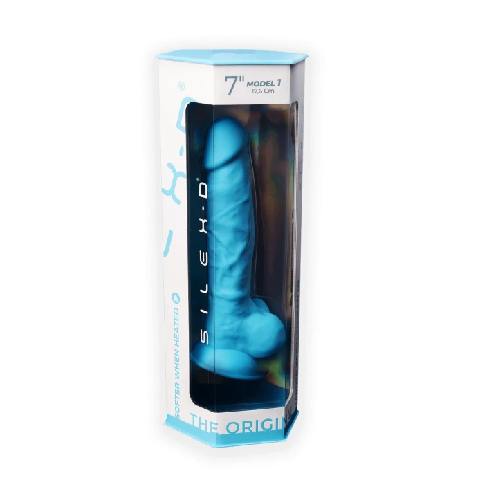 Dildo Silexd Model 1, 17,75 cm, elastyczny silikon, przyssawka, hipoalergiczny