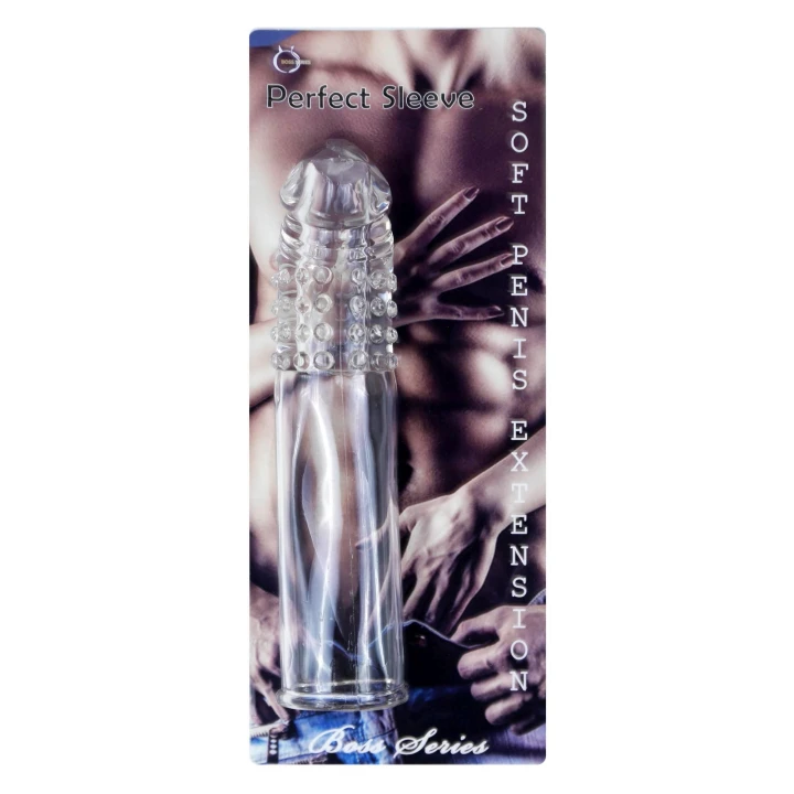 Przedłużacz penisa - Perfect Sleeve B - 6 cm, wodoodporny, TPE, wielokrotnego użytku