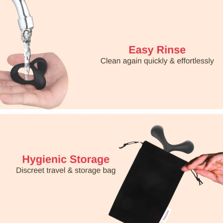 Pierścień na penisa Nappex™ Jari - 100% wodoodporny, medyczny silikon, 3 rozmiary