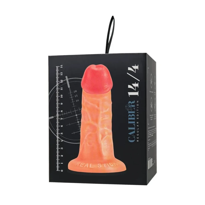 Dildo RealStick® CALIBER 14cm, PVC, realistyczny, średnica 4cm, przyssawka