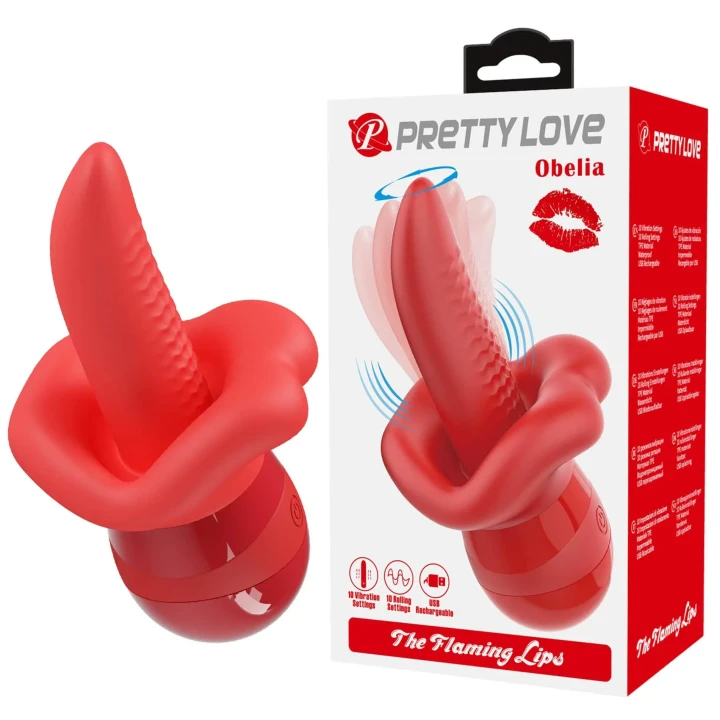 Stymulator łechtaczkowy Pretty Love Obelia, 10 trybów wibracji, wodoodporny, USB