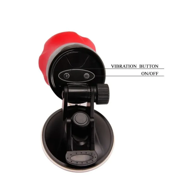 Stroker z napędem CRAZY BULL - Flora, 12 trybów wibracji, realistyczny rękaw