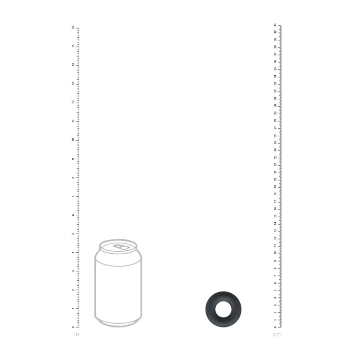 Pierścień erekcyjny LEVELZ - silikonowy, rozmiar S, wewnętrzny 4,9 cm, czarny