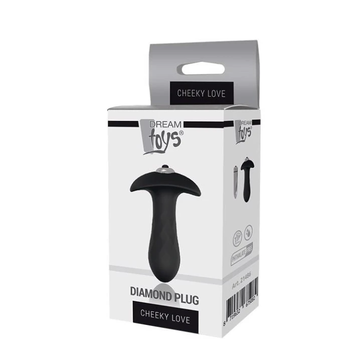 Wibrujący plug analny Cheeky Love, z silikonu, 3 cm, z funkcją wibracji