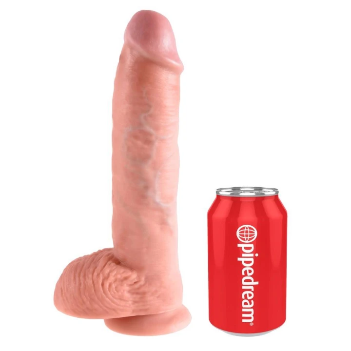 Dildo King Cock 10 cali, realistyczny, PVC, średnica 5,1 cm, z przyssawką