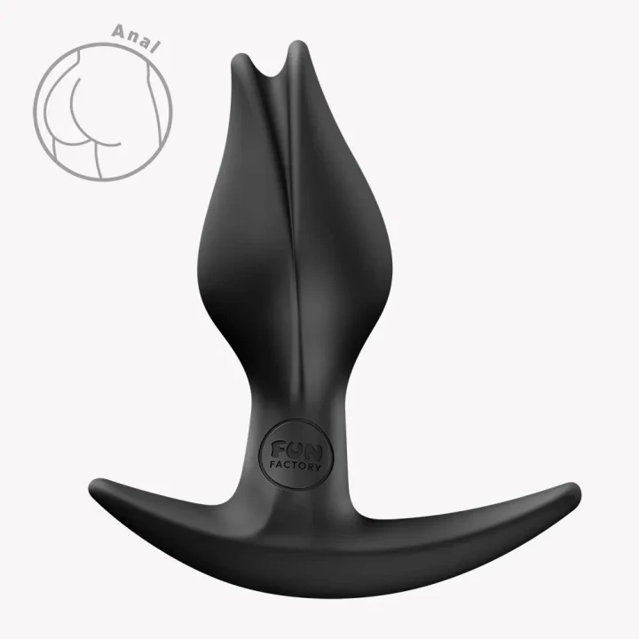 Plug anal Bootie Fem – silikonowy, tulipanowy, asymetryczny (3 cm x 8,5 cm)
