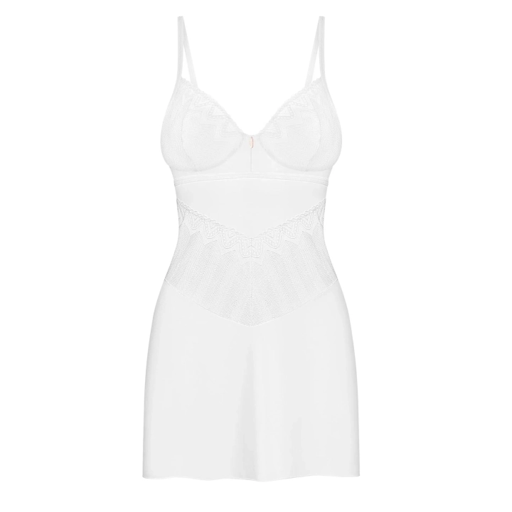 Koszulka i stringi OBSESSIVE, M/L, z fiszbinami, koronkowe wstawki, regulowane ramiączka
