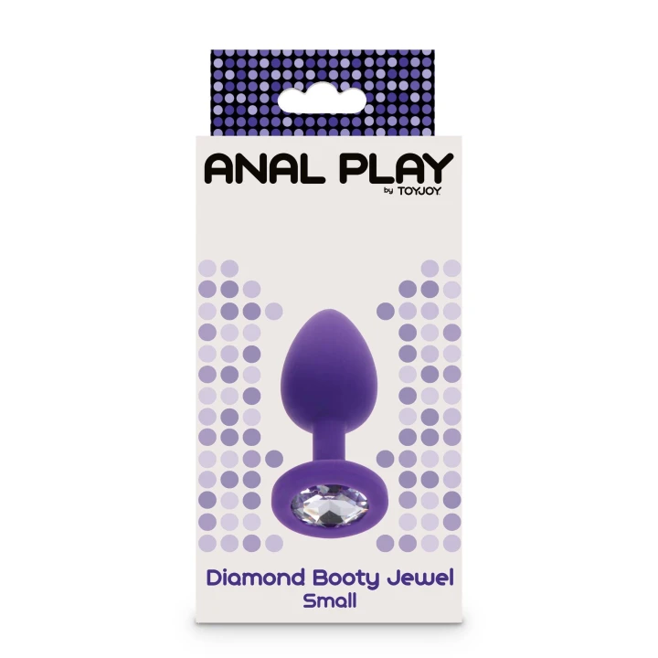 Plug analny TOYJOY Diamond Booty Jewel, silikonowy, średnica 2.5 cm, kryształ dekoracyjny