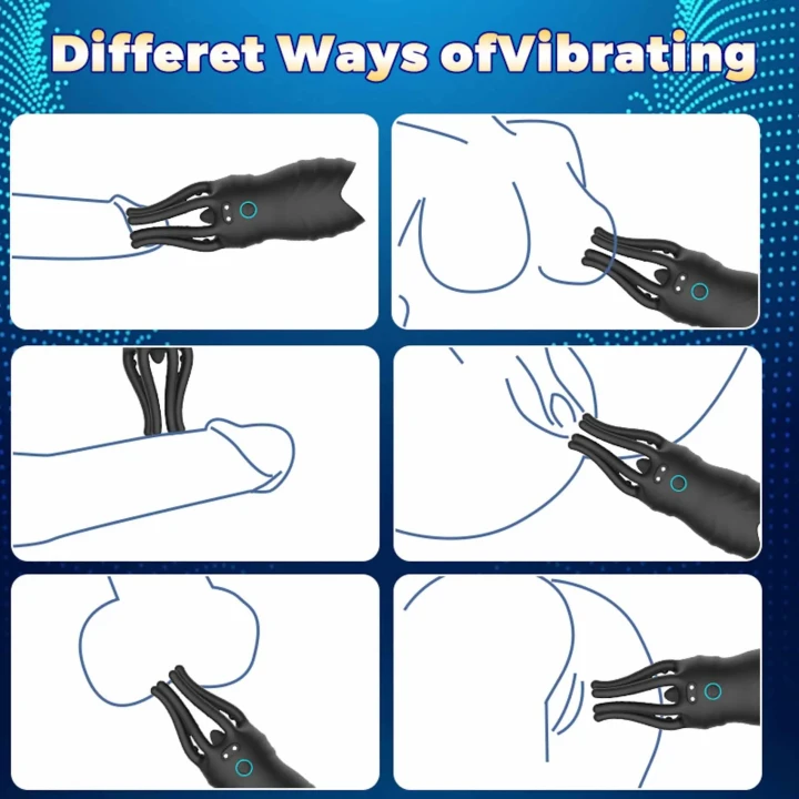 Masażer do ciała Octopus, medyczny silikon, 10 trybów wibracji, wodoodporny