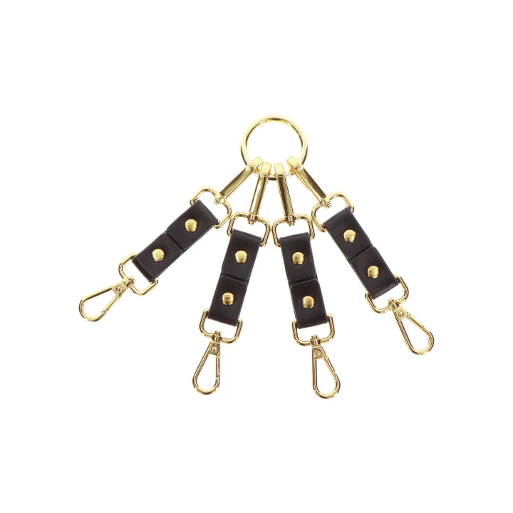 Hogtie do zniewolenia TABOOM | Skórzany PU | Wysoka jakość metalu bez niklu | 32 cm