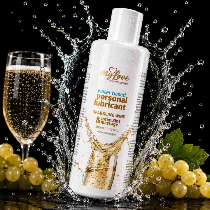 Preparat do masażu intymnego 2w1 MyLove Aroma Series Wino Musujące, wodny, 300 ml