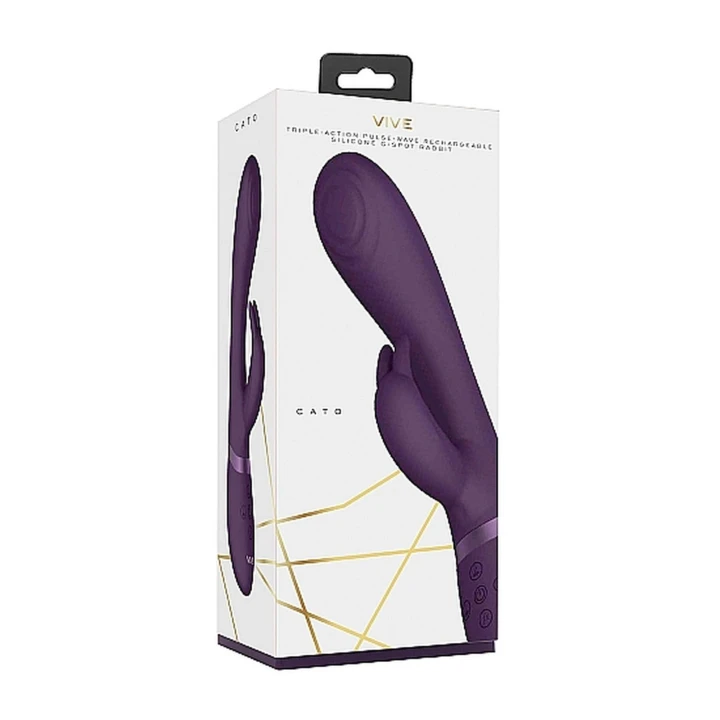 Wibrator G-spot z serii Cato - 3 silniki, 10 trybów, wodoodporny, fioletowy