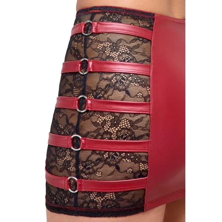 Top i spódnica COTTELLI PARTY, wet look, koronki, rozmiar S