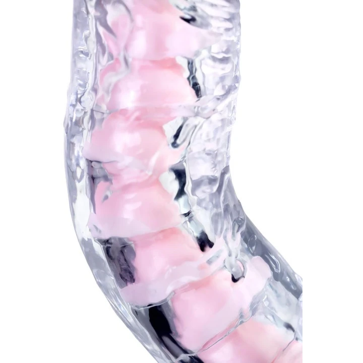 Dildo A-Toys Paret, elastyczny, przeźroczysty, 18 cm, z przyssawką, z TPE