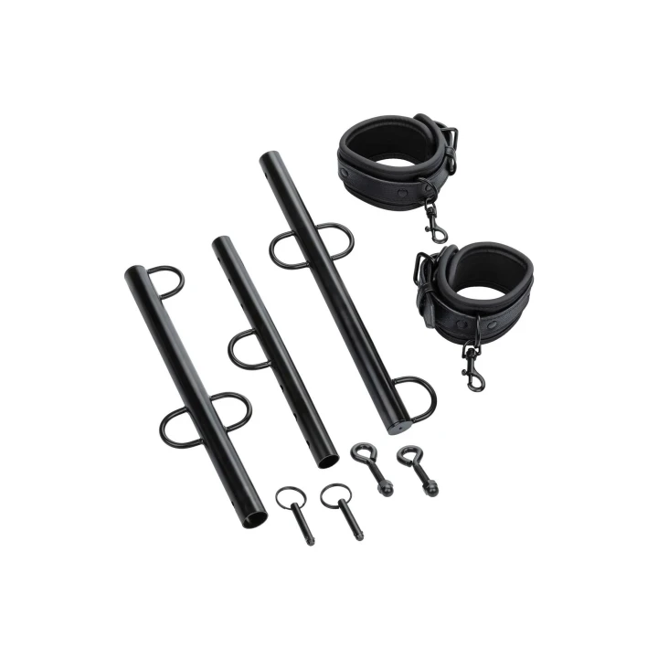 Spreader Bar Regulowany z Odpinanymi Kajdankami - Wytrzymała Konstrukcja i Elastyczność