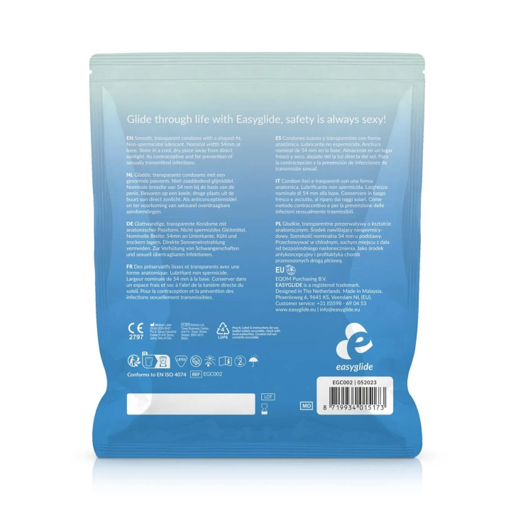 Prezerwatywy EasyGlide Natural – 40 szt., gładkie, anatomiczne, ultraczułe