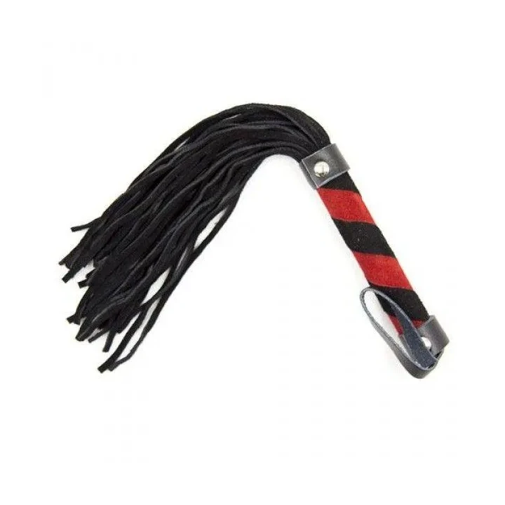 Whip skórzany Fetish Art z frędzlami - Cat o 'nine tails do BDSM