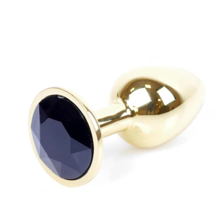 Korek analny Plug-Jewellery Gold - Stal nierdzewna, 7 cm, anatomiczny kształt