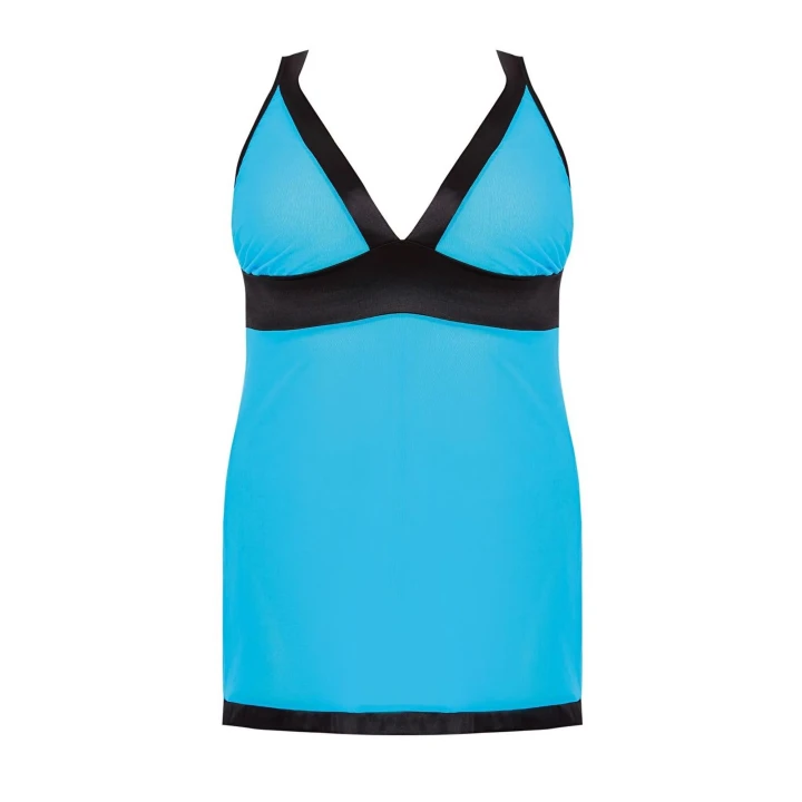 Koszulka nocna LIESSA XXL+, regulowane ramiączka, transparentny materiał, zmysłowy design