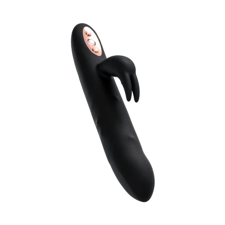 Stymulator łechtaczki Waname D-Splash Hail, dwa silniki, silikon, czarny 23.8 cm