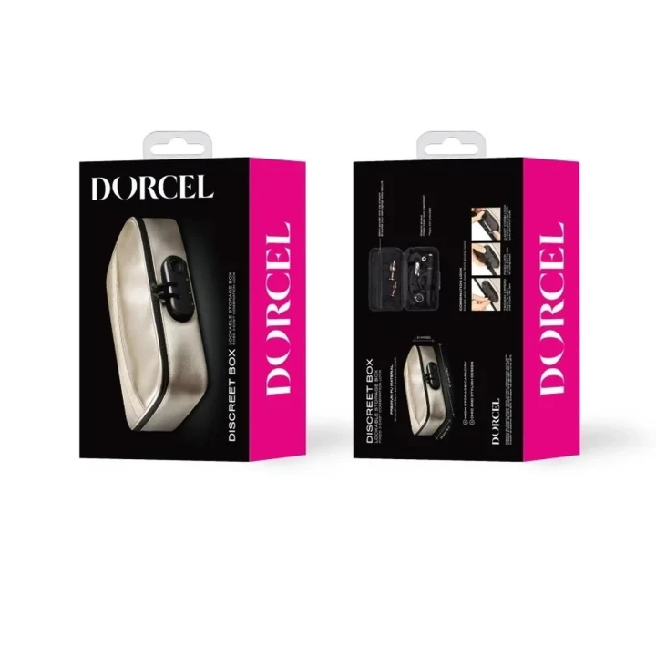 Pudełko do przechowywania zabawek erotycznych DORCEL DISCREET BOX LUXURY GOLD, zamek szyfrowy, duża pojemność