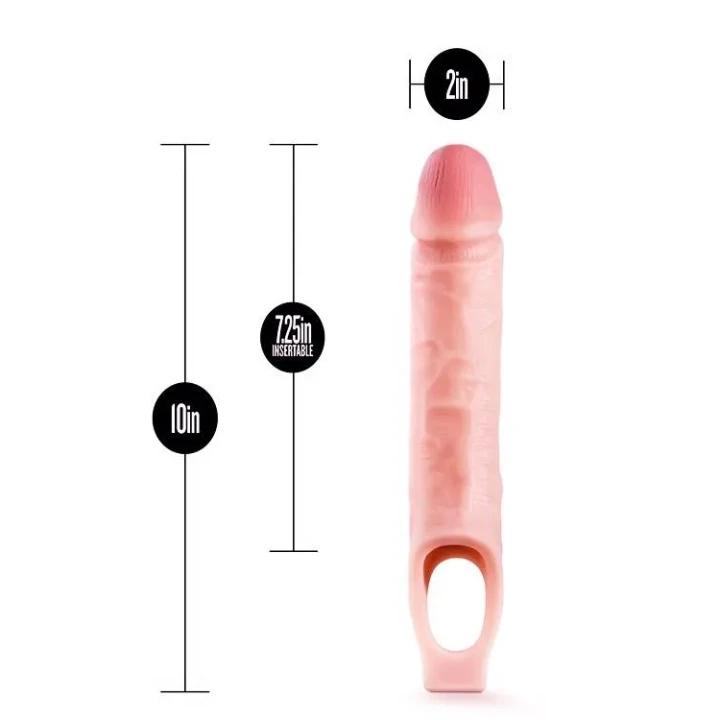 Przedłużacz penisa PERFORMANCE, TPE, długość 10 cale, blokada na jądra