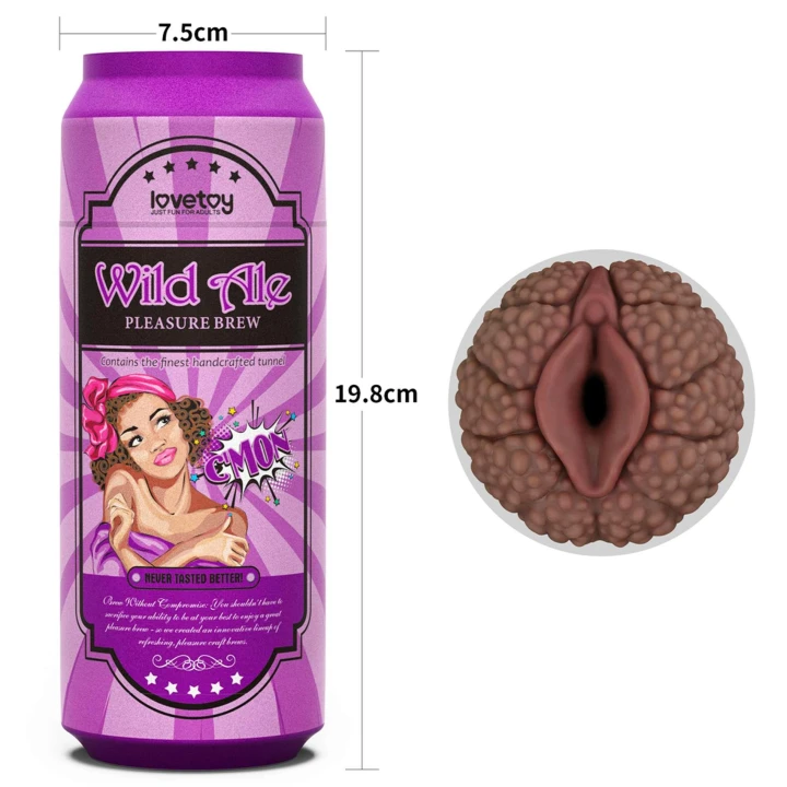 Masturbator TPE Pleasure Brew 7,5 cm - Dyskretna przyjemność w puszce piwa