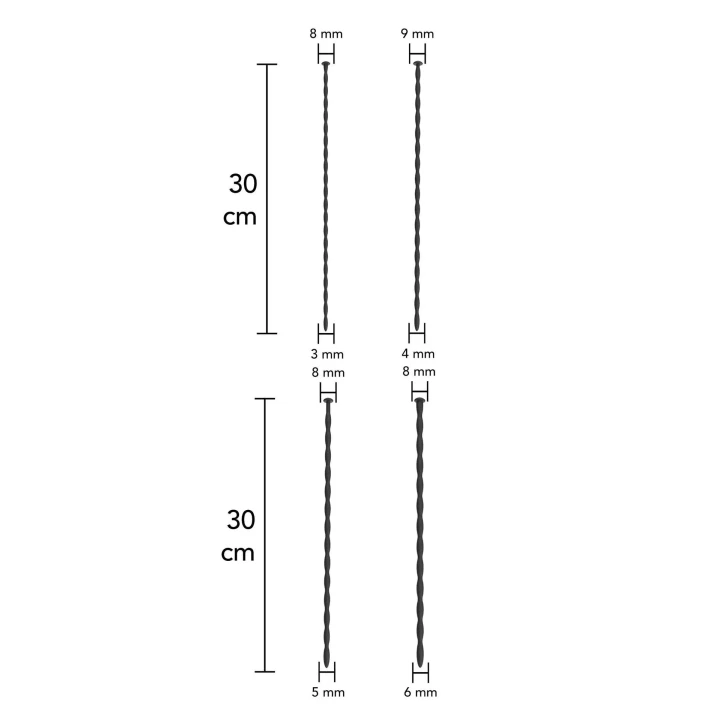 Rozszerzacz penisa Extreme by Hidden Desire 3-6 mm, 4 sztuki, silikonowy