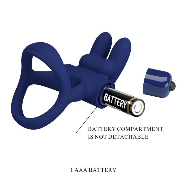 Pierścień erekcyjny Pretty Love - Silikon, 10 funkcji wibracji, długotrwała bateria AAA