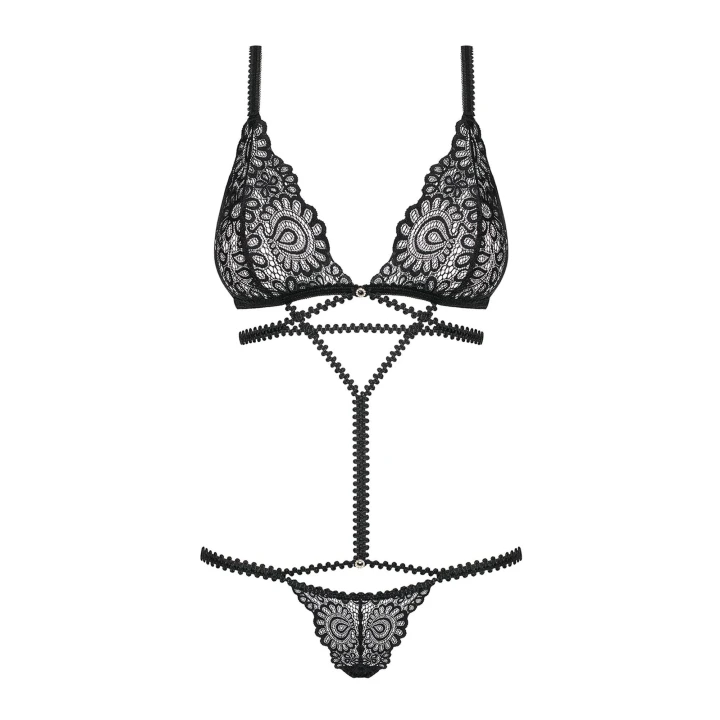 Body koronkowe OBSESSIVE Mixty L/XL, regulowane ramiączka, ozdobne paseczki